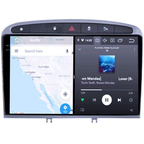 Navigatie dedicata Peugeot 408 2008-2020, gri, 8GB RAM 128GB ROM, Octacore, Platforma TS18, Android 14, Display QLED 9", Suporta camera 360", DSP, Carplay&Android Auto, SIM 4G, Ventilator Activ [6]