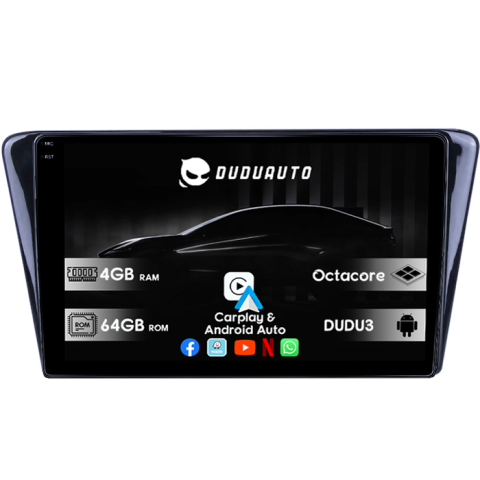 408 2014-2018 - Navigatie dedicata Peugeot 408 2014-2018, DUDU3, 4GB RAM 64GB ROM, Octacore, Platforma 8581, Android, Display QLED 9", DSP, Carplay&AndroidAuto