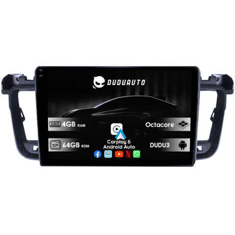 Peugeot 508 - Navigatie dedicata Peugeot 508 2010-2018, DUDU3, 4GB RAM 64GB ROM, Octacore, Platforma 8581, Android, Display QLED 9", DSP, Carplay&AndroidAuto