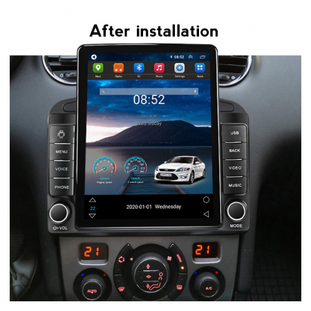 Navigatie dedicata Peugeot 408 BLACK ,Tesla Style, ANDROID 13,Carplay&Android Auto, 10 inch , 8+128GB, Internet, Aplicatii, Waze, GPS [3]