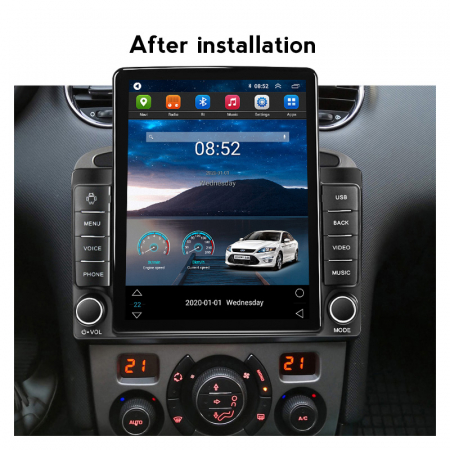 Navigatie dedicata Peugeot 408 GRAY ,Tesla Style, ANDROID 13,Carplay&Android Auto, 10 inch , 8+128GB, Internet, Aplicatii, Waze, GPS [3]