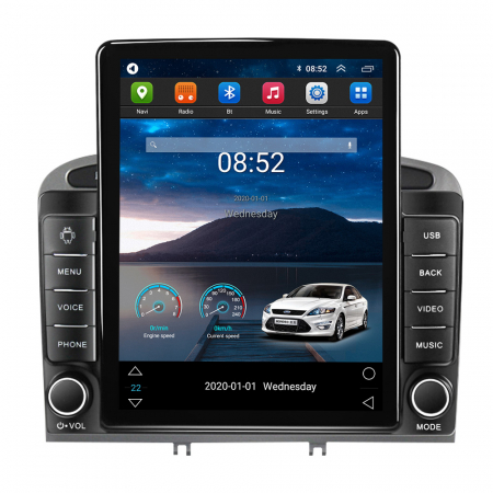 Peugeot - Navigatie dedicata Peugeot 408 GRAY ,Tesla Style, ANDROID 13,Carplay&Android Auto, 10 inch , 8+128GB, Internet, Aplicatii, Waze, GPS