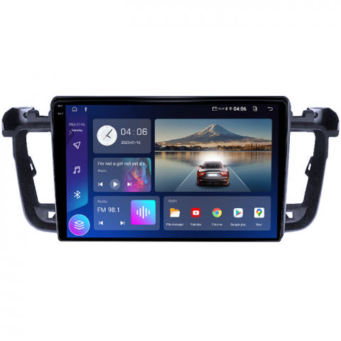 Navigatie dedicata Peugeot 508 2010-2018, 4GB RAM 64GB ROM, Quad Core, Display 9" QLED 1K, Carplay, Android 14, Bluetooth, Magazin Play, Suport Camere AHD [3]