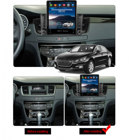 Navigatie dedicata Peugeot 508 ,Tesla Style, ANDROID 13,Carplay&Android Auto, 10 inch , 8+128GB, Internet, Aplicatii, Waze, GPS [2]