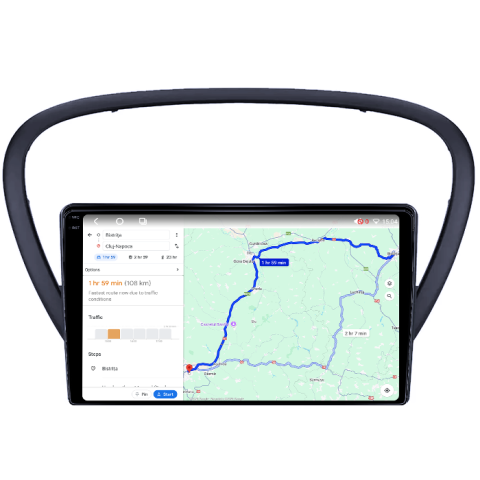 Navigatie dedicata Peugeot 607 2004-2010, 4GB RAM 32GB ROM, Octacore, Android 14, Display QLED 1K 9", DSP, Carplay&Android Auto, SIM 4G, Bluetooth, Ventilator Activ [4]