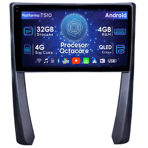 Porsche - Navigatie dedicata Porsche 911, 4GB RAM 32GB ROM, Octacore, Android 14, Display QLED 1K 9", DSP, Carplay&Android Auto, SIM 4G, Bluetooth, Ventilator Activ