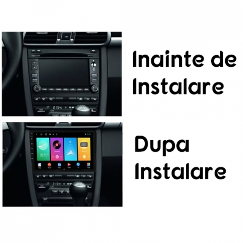 Navigatie dedicata Porsche 911, 4GB RAM 64GB ROM, Quad Core, Display 9" QLED 1K, Carplay, Android 14, Bluetooth, Magazin Play, Suport Camere AHD [4]
