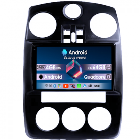 CHRYSLER - Navigatie dedicata Chrysler PT Cruiser 2005-2010, 4GB RAM 64GB ROM, Quadcore, Android 14, Display QLED 1K 9", DSP, Carplay&Android Auto, Suport camere AHD