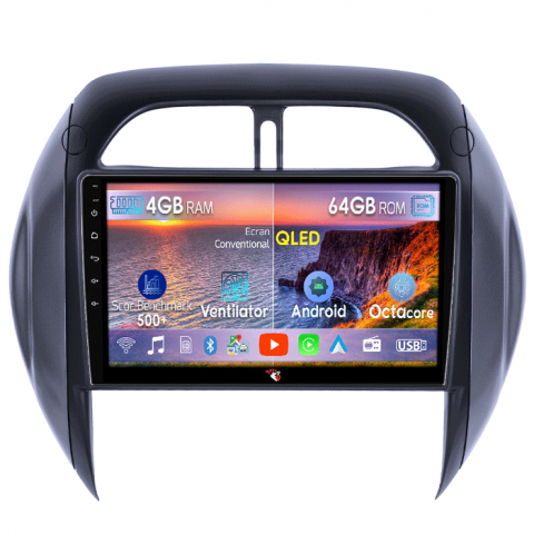 RAV4 2003-2005 - Navigatie dedicata RAV4 2003-2005, 4GB RAM 64GB ROM, Octacore, Android 14, Display QLED 9", DSP, Carplay&Android Auto, SIM 4G, Ventilator Activ