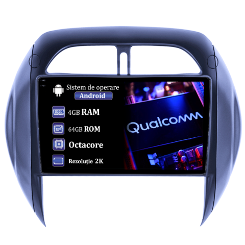 RAV4 2003-2005 - Navigatie dedicata RAV4 2003-2005, 4GB RAM 64GB ROM, Procesor Qualcomm Octacore, Android 14, Rezolutie 2K, Display QLED 9", DSP, Carplay&Android Auto, SIM 4G