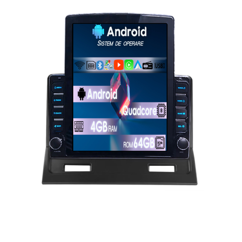 Galant 2003-2012 - Navigatie dedicata Mitsubishi Galant 2003-2012 Tesla Style, 4GB RAM 64GB ROM, Procesor Quadcore, Android 14, Display QLED 9.7", DSP, Carplay&Android Auto