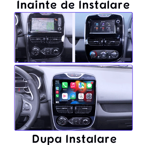 Navigatie dedicata Renault Clio 4 2015, 4GB RAM 64GB ROM, Procesor Qualcomm Octacore, Android 14, Rezolutie 2K, Display QLED 9", DSP, Carplay&Android Auto, SIM 4G [5]