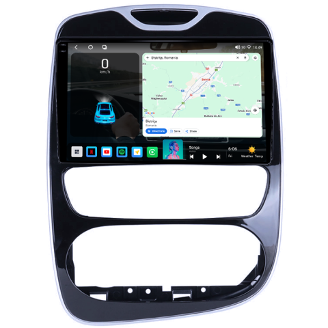 Navigatie dedicata Renault Clio 4 BH98 KH98 2012-2018, 4GB RAM 64GB ROM, Procesor Qualcomm Octacore, Android 14, Rezolutie 2K, Display QLED 9", DSP, Carplay&Android Auto, SIM 4G [2]