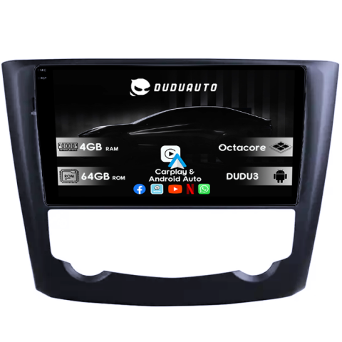 Navigatii Dedicate - Navigatie dedicata Renault Kadjar 2015-2017, DUDU3, 4GB RAM 64GB ROM, Octacore, Platforma 8581, Android, Display QLED 9", DSP, Carplay&AndroidAuto