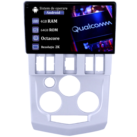 Dacia L90 2004-2009 - Navigatie dedicata Renault&Dacia 2004-2009, 4GB RAM 64GB ROM, Procesor Qualcomm Octacore, Android 14, Rezolutie 2K, Display QLED 9", DSP, Carplay&Android Auto, SIM 4G