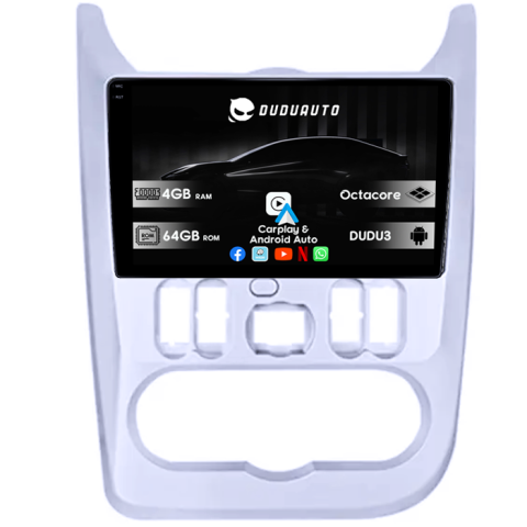 Navigatii Dedicate - Navigatie dedicata Dacia&Renault 2008-2012 DUDU3, 4GB RAM 64GB ROM, Octacore, Platforma 8581, Android, Display QLED 9", DSP, Carplay&AndroidAuto