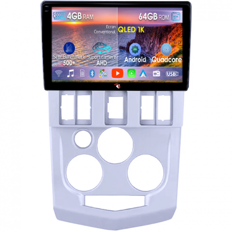 L90 2004-2009 - Navigatie dedicata Renault&Dacia  2004-2009, 4GB RAM 64GB ROM, Octacore, Android 14, Display QLED 1K 9", Carplay&Android Auto, SIM 4G, Ventilator Activ
