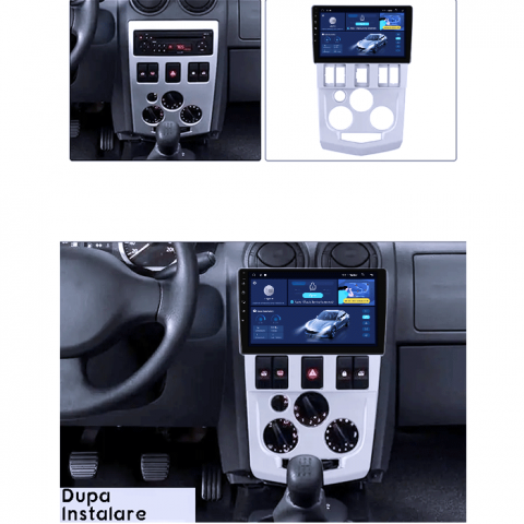 Navigatie dedicata Renault&Dacia  2004-2009, 4GB RAM 64GB ROM, Octacore, Android 14, Display QLED 1K 9", Carplay&Android Auto, SIM 4G, Ventilator Activ [4]