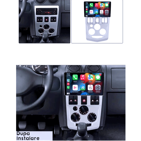 Navigatie dedicata Renault, Dacia L90 2004-2009, 8GB RAM 128GB ROM, Octacore, Platforma TS18, Android 14, Display QLED 9â, Suporta camera 360Âş, DSP, Carplay&Android Auto, SIM 4G, Ventilator Activ [5]