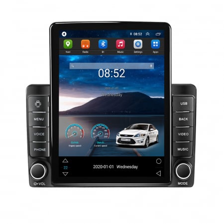 Captur 2020+ - Navigatie dedicata Renault Duster 2015-2018,Tesla Style, ANDROID 13,Carplay&Android Auto, 10 inch , 8+128GB, Internet, Aplicatii, Waze, GPS