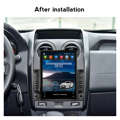 Navigatie Universala Tesla Style, 2GB RAM 32GB ROM, Quadcore, ANDROID 13,Carplay&Android Auto, 9.7 inch, Internet, Aplicatii, Waze, GPS [3]