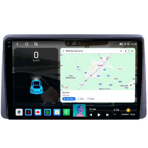 Navigatie dedicata Renault Duster 2017-2022, 4GB RAM 64GB ROM, Procesor Qualcomm Octacore, Android 14, Rezolutie 2K, Display QLED 9", DSP, Carplay&Android Auto, SIM 4G [1]