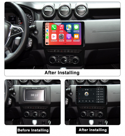 Navigatie dedicata Renault Arkana 2019, Dacia Duster 2017-2022, 4GB RAM 32GB ROM, Octacore, Android 14, Display QLED 1K 10", DSP, Carplay&Android Auto, SIM 4G, Bluetooth, Ventilator Activ [7]