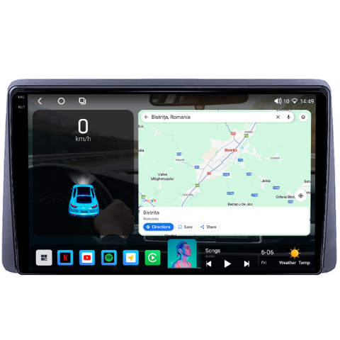 Navigatie dedicata Renault Duster Arkana 2019, Duster 2017-2022, 4GB RAM 64GB ROM, Octacore, Android 14, Display QLED 1K 10", Carplay&Android Auto, SIM 4G, Ventilator Activ [1]