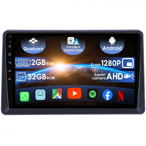 Navigatii 2GB RAM - (Resigilata) Navigatie dedicata Renault Express 2021+, 2GB RAM 32GB ROM, Quad Core, Display 9" IPS Full HD, Carplay&Android Auto, Android 14, Suport camere AHD