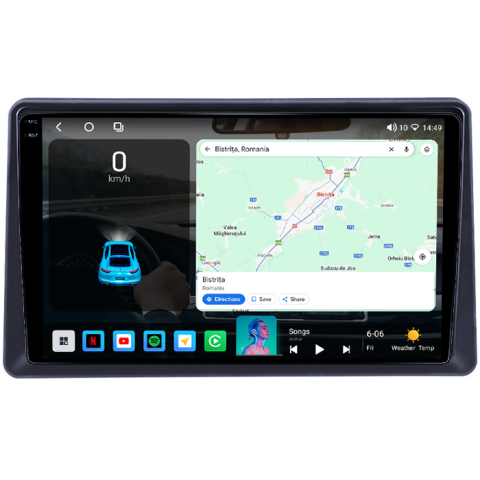 Navigatie dedicata Renault Express 2021+, 4GB RAM 32GB ROM, Octacore, Android 14, Display QLED 1K 9", DSP, Carplay&Android Auto, SIM 4G, Bluetooth, Ventilator Activ [1]