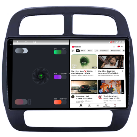Navigatie dedicata Renault K-ZE 2015 +, 4GB RAM 32GB ROM, Octacore, Android 14, Display QLED 1K 9", DSP, Carplay&Android Auto, SIM 4G, Bluetooth, Ventilator Activ [2]