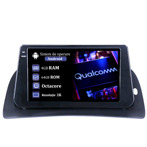 Kangoo 2015-2018 - Navigatie dedicata Renault Kangoo 2015-2018, 4GB RAM 64GB ROM, Procesor Qualcomm Octacore, Android 14, Rezolutie 2K, Display QLED 9", DSP, Carplay&Android Auto, SIM 4G