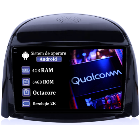 Koleos 2008-2016 - Navigatie dedicata Renault Koleos 2008-2016, 4GB RAM 64GB ROM, Procesor Qualcomm Octacore, Android 14, Rezolutie 2K, Display QLED 9", DSP, Carplay&Android Auto, SIM 4G