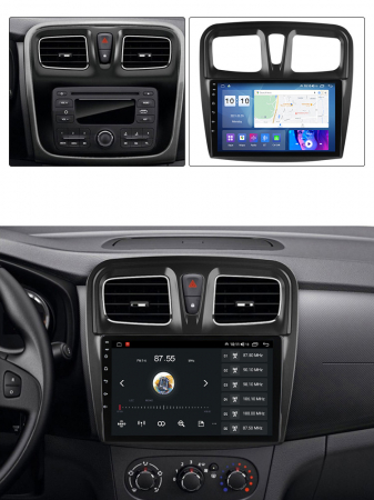Navigatie dedicata Renault Logan 2014-2019, 4GB RAM 32GB ROM, Octacore, Android 14, Display QLED 1K 9", DSP, Carplay&Android Auto, SIM 4G, Bluetooth, Ventilator Activ [1]