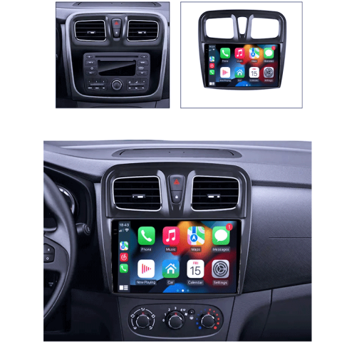 Navigatie dedicata Renault Logan 2014-2019, 4GB RAM 64GB ROM, Procesor Qualcomm Octacore, Android 14, Rezolutie 2K, Display QLED 9", DSP, Carplay&Android Auto, SIM 4G [5]