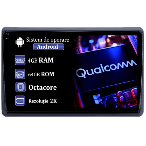 Renault Master 2021 - Navigatie dedicata Renault Master 2021, 4GB RAM 64GB ROM, Procesor Qualcomm Octacore, Android 14, Rezolutie 2K, Display QLED 9", DSP, Carplay&Android Auto, SIM 4G