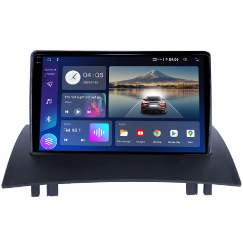 Navigatie dedicata Renault Megane 2 2002-2009, 4GB RAM 64GB ROM, Quad Core, Display 9" QLED 1K, Carplay, Android 14, Bluetooth, Magazin Play, Suport Camere AHD [1]