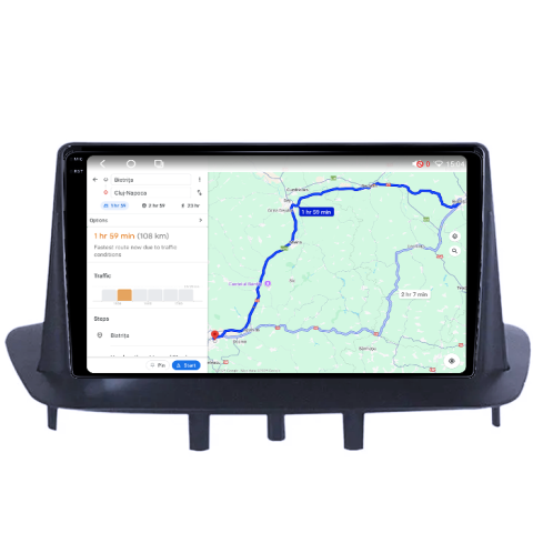 Navigatie dedicata Renault Megane 3 Fluence 2009-2015, 4GB RAM 32GB ROM, Octacore, Android 14, Display QLED 1K 9", DSP, Carplay&Android Auto, SIM 4G, Bluetooth, Ventilator Activ [4]