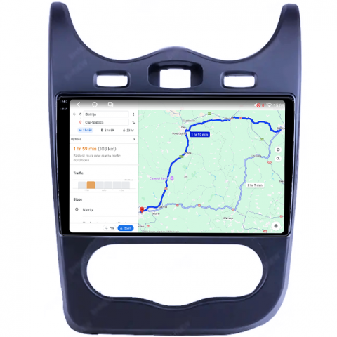Navigatie dedicata Renault Sandero 2013-2014, 4GB RAM 64GB ROM, Octacore, Android 14, Display QLED 1K 10", Carplay&Android Auto, SIM 4G, Ventilator Activ [3]