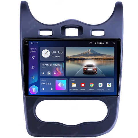 Navigatie dedicata Renault Sandero 2013-2014, 4GB RAM 64GB ROM, Procesor Qualcomm Octacore, Android 14, Rezolutie 2K, Display QLED 9", DSP, Carplay&Android Auto, SIM 4G [5]