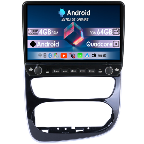 Navigatii Dedicate - Navigatie dedicata Renault Clio 4 BH98 KH98 2012-2018 Tesla cu butoane rotative model 2024, 4GB RAM 64GB ROM, Procesor Quadcore, Android 14, Display QLED 10", DSP, Carplay&Android Auto