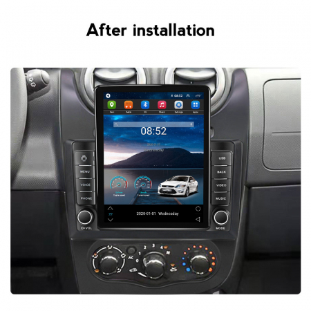 Navigatie dedicata Renault Sandero 2013-2014,Tesla Style, ANDROID 13,Carplay&Android Auto, 10 inch , 8+128GB, Internet, Aplicatii, Waze, GPS [3]