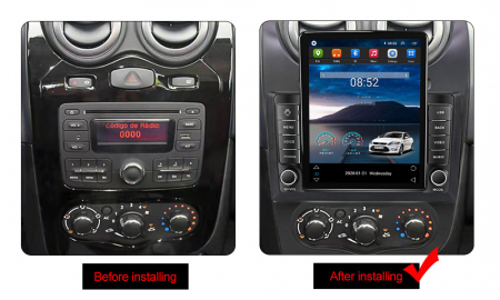 Navigatie dedicata Renault Sandero 2013-2014,Tesla Style, ANDROID 13,Carplay&Android Auto, 10 inch , 8+128GB, Internet, Aplicatii, Waze, GPS [2]