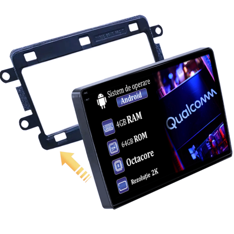 Sandero Dacia Duster Captur Lada Xray - Navigatie dedicata Renault Sandero Dacia Duster Captur Lada Xray, 4GB RAM 64GB ROM, Procesor Qualcomm Octacore, Android 14, Rezolutie 2K, Display QLED 9", DSP, Carplay&Android Auto, SIM 4G