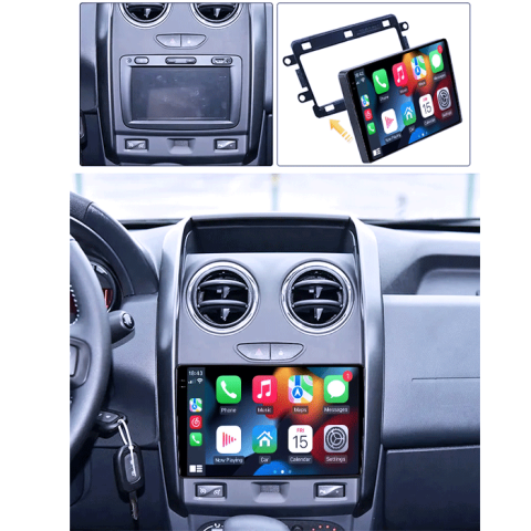 Navigatie dedicata Renault Sandero Dacia Duster Captur Lada Xray, 8GB RAM 128GB ROM, Octacore, Platforma TS18, Android 14, Display QLED 9", Suporta camera 360", DSP, Carplay&Android Auto, SIM 4G, V [6]
