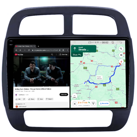 Navigatie dedicata Renault Spring 2021, 8GB RAM 128GB ROM, Octacore, Platforma TS18, Android 14, Display QLED 10", Suporta camera 360", DSP, Carplay&Android Auto, SIM 4G, Ventilator Activ [3]