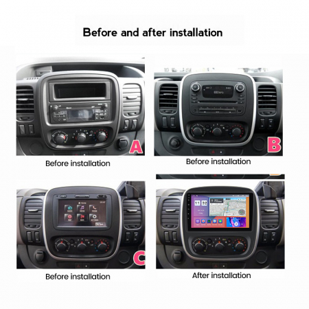 Navigatie dedicata Renault Trafic 2014-2018, 4GB RAM 64GB ROM, Octacore, Android 13, Display QLED 9", DSP, Carplay, Android Auto, Internet, Youtube, Waze, WIFI, Bluetooth [5]