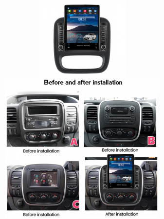 Navigatie dedicata Renault Trafic 3 for Opel Vivaro B 2014-2018,Tesla Style, ANDROID 13,Carplay&Android Auto, 10 inch , 8+128GB, Internet, Aplicatii, Waze, GPS [3]