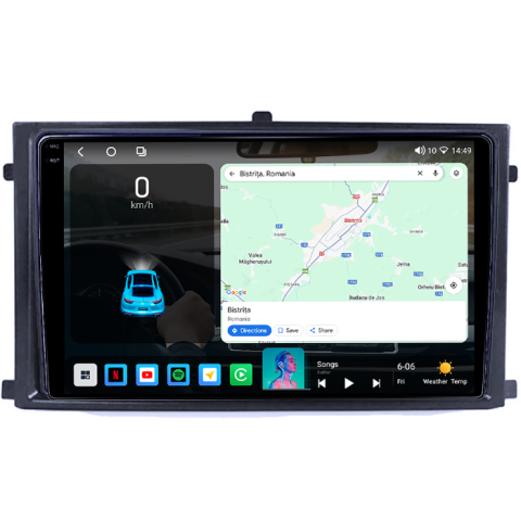 Navigatie dedicata Rexton 2020+&XLV 2015+, 4GB RAM 32GB ROM, Octacore, Android 14, Display QLED 1K 9", DSP, Carplay&Android Auto, SIM 4G, Bluetooth, Ventilator Activ [1]