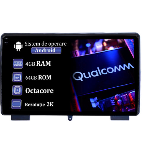 Hyundai - Navigatie dedicata Rohens Coupe 2009-2011, 4GB RAM 64GB ROM, Procesor Qualcomm Octacore, Android 14, Rezolutie 2K, Display QLED 9", DSP, Carplay&Android Auto, SIM 4G